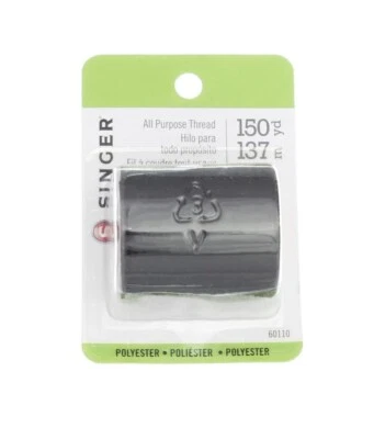 Singer Polyester All Purpose Thread Black 3 Pack 150 YD 60110 Bundle Brand New - Image 1 of 4