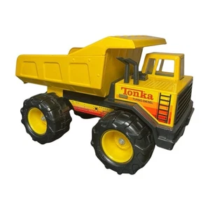 Vintage Tonka Turbo-Diesel Dump Truck Yellow Steel 1980s USA Great Condition - Picture 1 of 21