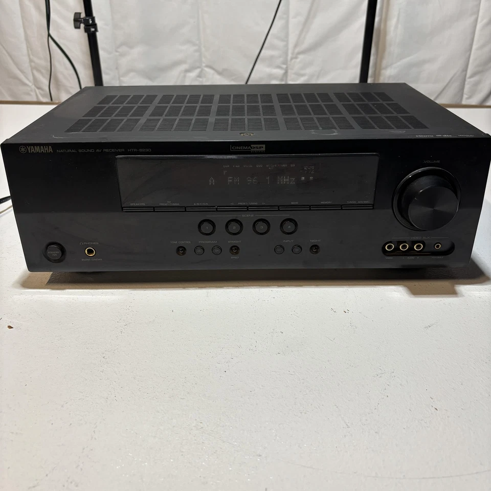 Yamaha HTR-6230 AV Receiver HDMI 5.1 Cinema DSP Natural Sound Untested Parts - Image 1 of 4