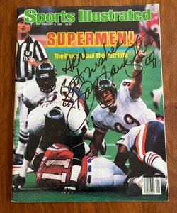 DAN HAMPTON SIGNED SPORTS ILLUSTRATED FEB 1986 SUPER BOWL XX CHICAGO BEARS WIN! - Picture 1 of 2
