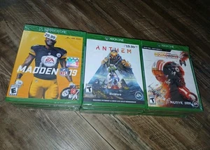 3 Video GAME LOT Madden 19 ANTHEM Star Wars SQUADRONS XBOX ONE X All New Sealed - Picture 1 of 3