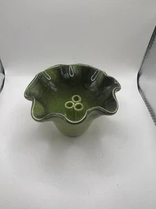 Handmade Pottery Flower Stem or Incense Burning Bowl Or Olive Bowl . 3 Holders - Picture 1 of 8