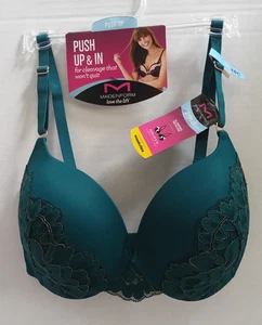 NWT Maidenform Love the Lift Push Up & In Bra Size 38C DM9900 Teal Rose Gold - Picture 1 of 3
