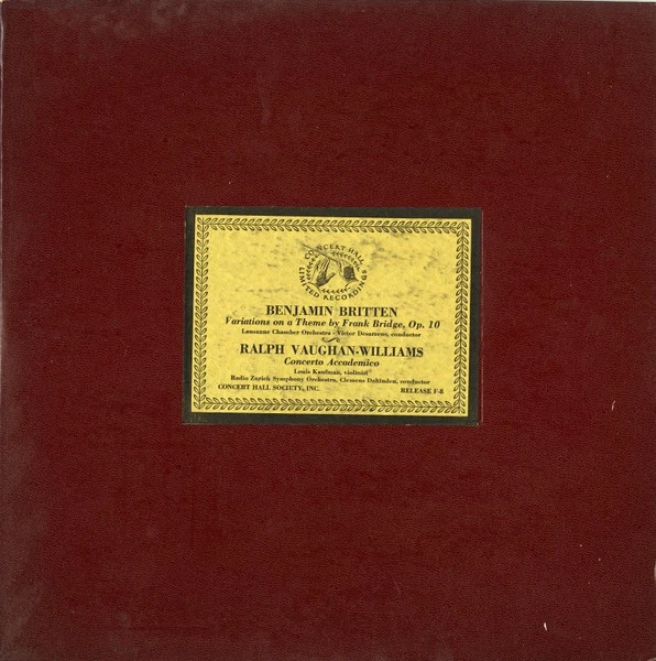 Benjamin Britten / Ralph Vaughan Williams - Orchestre De Chambre De Lausanne, Vi - Image 1 of 1