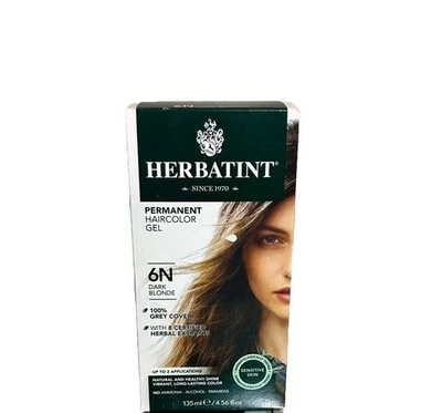 Herbatint 永久草药染发凝胶 6N 深灰金发 4.56 盎司 — 第 1/2 张图片