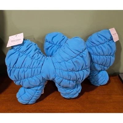 A Pair of Teen Home Blue Bow Puffy Toss Decorative Accent Pillow - Imagem 1 de 4