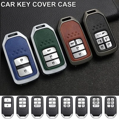 Zinc Alloy TPU Car Key Fob Case Cover For Honda Civic Accord CR-V HR-V Fit Pilot - Image 1 of 4