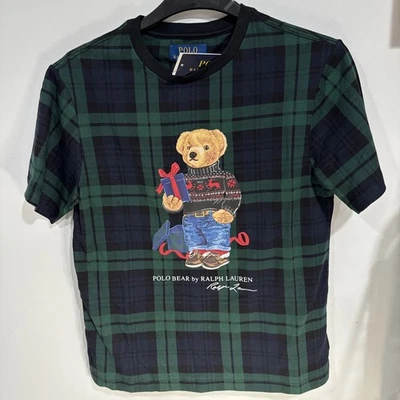 Polo Ralph Lauren Polo Bear Plaid Cotton Jersey Tee Size Boys Size M(10-12) - Image 1 of 4
