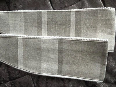 Laura Ashley Awning stripe dove grey tiebacks (new but no packaging)  - Image 1 of 2