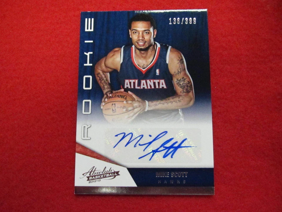 2012 Absolute Mike Scott  rookie autograph   # 226     #ed 136 of 399   RC Hawks - Image 1 of 1