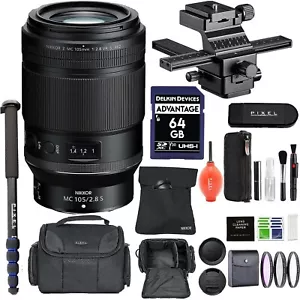 Nikon NIKKOR Z MC 105mm f/2.8 VR S Macro Lens w/ Essential Accessories Bundle - Picture 1 of 7
