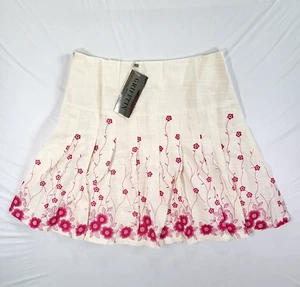 Grifflin Paris Womens Skirt Floral Pleated Sz Large Pink Boho Cottagecore NWT - Picture 1 of 11