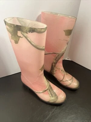 Bota de lluvia impermeable Realtree Ranger de Servus para mujer talla 6 rosa camuflaje Electra Foto 1 de 4