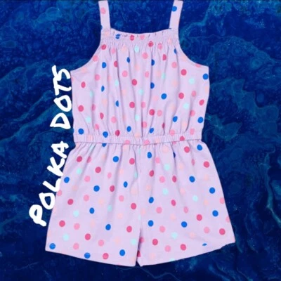Girls soft cotton summer rompers size 12M cute stylish printed jumpsuits - Image 1 of 2
