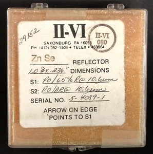 II-VI ZnSe Laser Reflector - 1.0" x .236" - (5-4089-1) - Picture 1 of 1