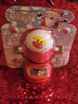 WEIHNACHTEN --  SOLAR - WACKELFIGUR  SANTA --Weihnachtsmannfigur--neu--OVP - Bild 1 von 4