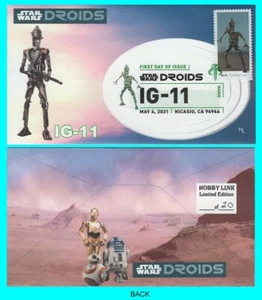 IG-11 Star Wars Droids First Day Cover with Color cancel - Picture 1 of 1