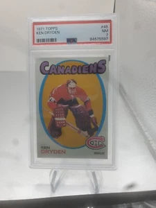 Tarjeta de novato de hockey Ken Dryden Topps 1971 RC #45 PSA 7 - Imagen 1 de 2