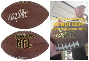 Kyle Rudolph Signed Football Proof COA Autographed Minnesota Vikings Notre Dame - Picture 1 of 3