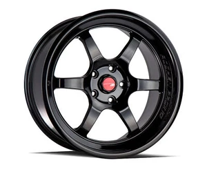 18x9.5 Aodhan AH08 5x114.3 +30 Flow Forged Gloss Black Rims (Set of 4) - Picture 1 of 3