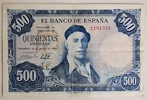 BILLETE 500 PESETAS 1954 - SIN SERIE - Imagen 1 de 2