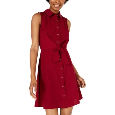 Vestido Camisa Bebop Juniors Para Mujer XL Rojo Ladrillo Botón a Presión Corbata Frontal Nuevo con Etiquetas Foto 1 de 4