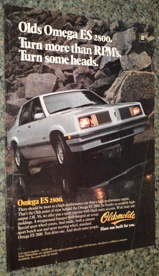 Oldsmobile Omega Es 2800 1983 anuncio original impreso anuncio 83 Foto 1 de 1