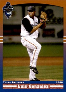 2008 Tulsa Drillers Grandstand #10 Luis Gonzalez Santurce Puerto Rico PR Card