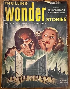Thrilling Wonder Stories Pulp Dec. 1952 Vol.XLI, No.2 GGA Futuristic Cover - Bild 1 von 2