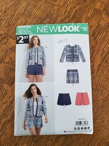 New Look A6496 Giacca Misses' Gonna Modello Pantaloncini Nuova Non Tagliata Taglia 6-18 - Foto 1 di 2