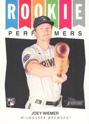2023 Topps Heritage HN Baseball Joey Wiemer #RP-9    Rookie Performers - Image 1 of 2