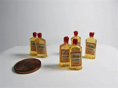 SMILETIGGERS MINIATUREN *~ * 2 x Miniflachmann Alpenkräuter Schnaps ,Handarbeit *~*