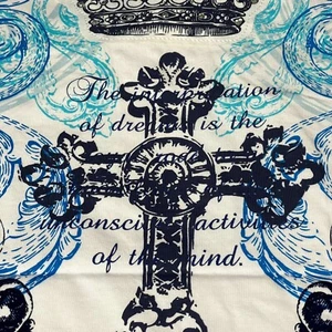 NWT Y2K Ablanche White 2XL 100% Cotton Embroidered ROYAL POWER Cross And Crown - Picture 1 of 12