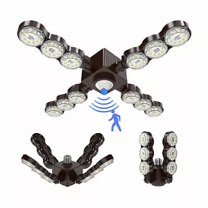 SANSI 480W Equiv. LED Garage Light 6000LM PIR Motion Sensor Deformable Bright  - Picture 1 of 8