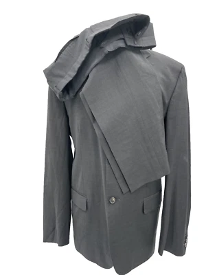 Traje de Lana Jil Sander Para Hombre 2 Piezas 3 Btn 1 Ventilación ~ Humo Talla 54 Reg Hecho en Italia Foto 1 de 4