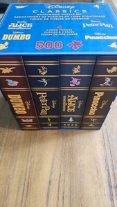 Disney Storybook 4-Pack Puzzle Set Pinocchio Dumbo Peter Pan Alice 500 Pcs Each - Picture 1 of 9