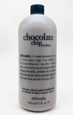 1 Philosophy CHOCOLATE CHIP COOKIES Shampoo Shower Gel Bubble Bath HUGE 32 oz - Image 1 of 2