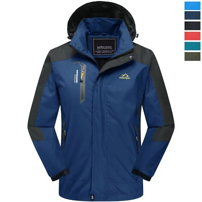 Men's Outdoor Atheletic Hiking Jacket Waterproof Mountain Climb Lightweight Coat - Image 1 of 4