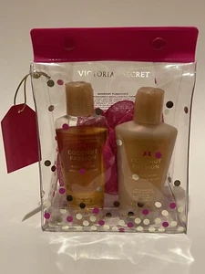 VICTORIA'S SECRET VS FANTASIES COCONUT PASSION 3 PIECE LOOFAH GIFT SET *NEW - Bild 1 von 5