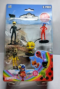 Miraculous 5 Pack Toppeez Figures - Cake Toppers - Zag Heroez