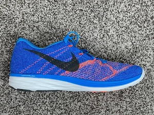Nike Flyknit Lunar3 Blue Black Concord White 698181 405 Men's 13 - Picture 1 of 8