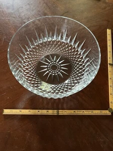 Arcoroc USA Clear Glass Diamond Starburst 9” Serving Bowl - Picture 1 of 4