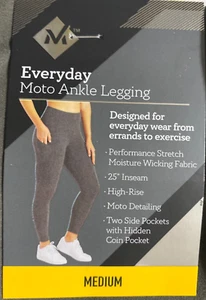 Member's Mark Ladies Everyday Moto Ankle Legging size Medium - Picture 1 of 7