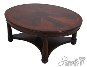 L67090: HENKEL HARRIS Oval Mahogany Model 5249 Coffee Table - Picture 1 of 15