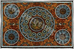 3D DAN MORRIS MARIJUANA LEAF-POT-30 X 45 or 60 X 90 TAPESTRY- W/GLASSES Grateful - Picture 1 of 1