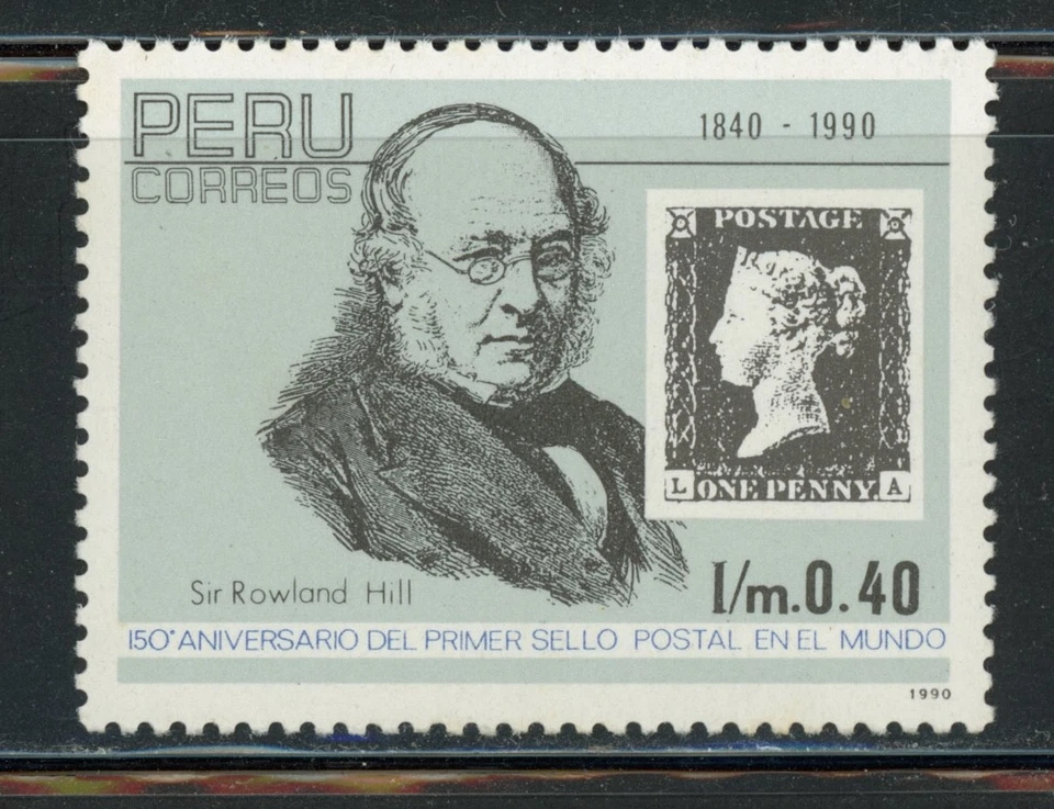 Perú 1015 Centavos Negro Primera Estampilla Postal Catálogo MNH $2 Foto 1 de 1