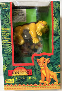 Vintage Disney Lion King Simba Collectible Gum Ball Machine Coin Bank Janex