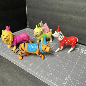 Ankyo Party Tiere 4er Set Tiere mit Partyhüten Cake Topper Spielzeug - Bild 1 von 13