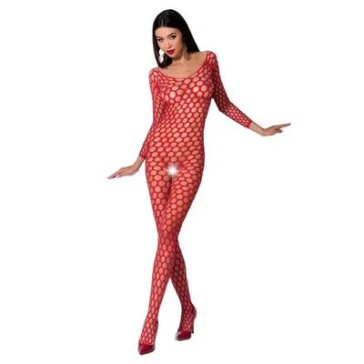 PASSION WOMAN PASSION - WOMAN BS077 BODYSTOCKING EINE GRÖSSE ROT