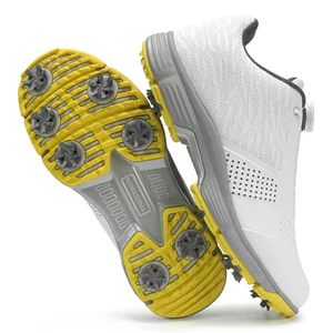 Men's Golf Spikes Shoes Non-Slip Footwears Golfing Outdoor Walking Footwears - Picture 1 of 28